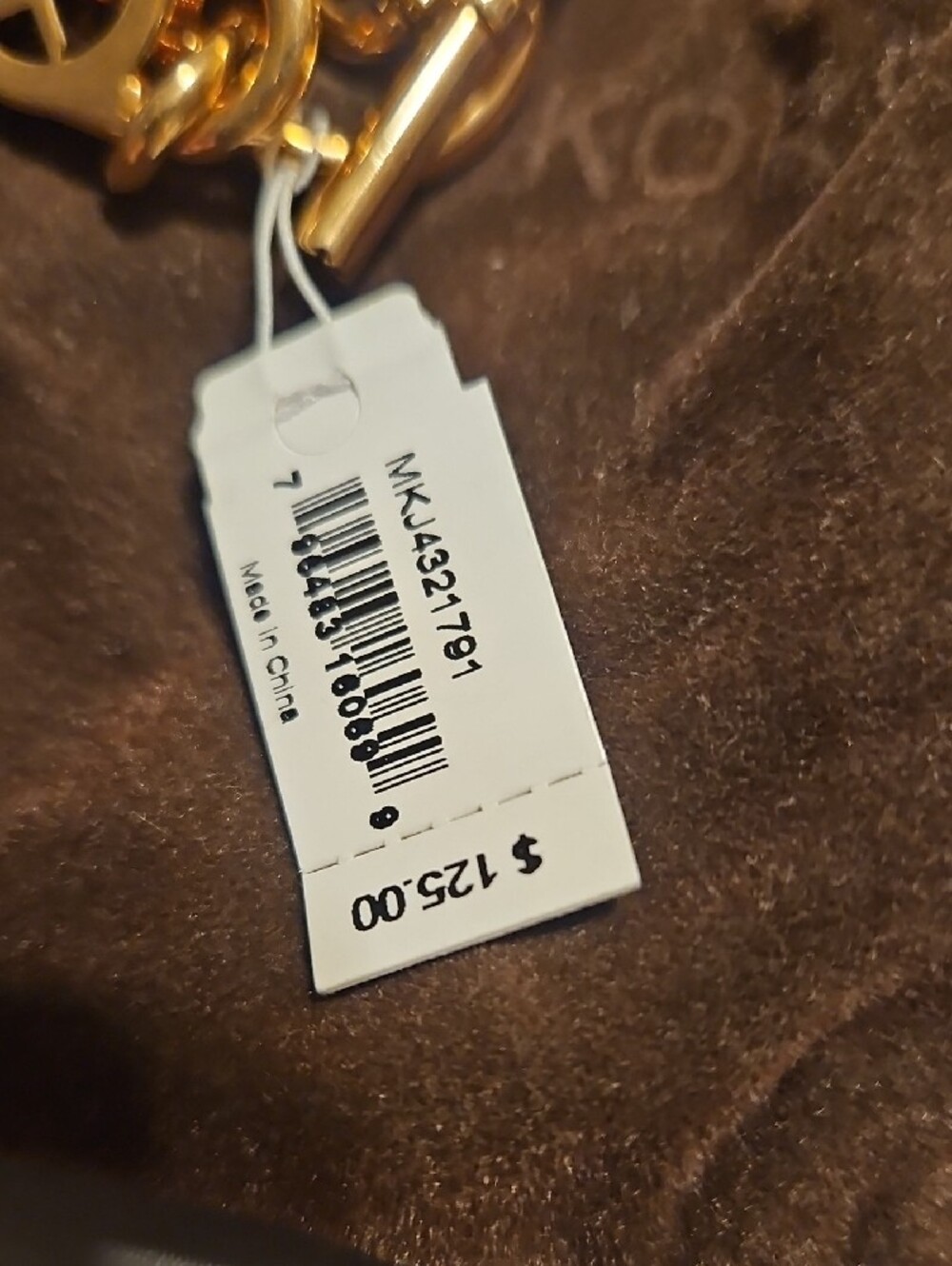 Michael Kors Gold and Tortoiseshell Link Bracelet with MK Padlock Charm - Picture 2 of 3